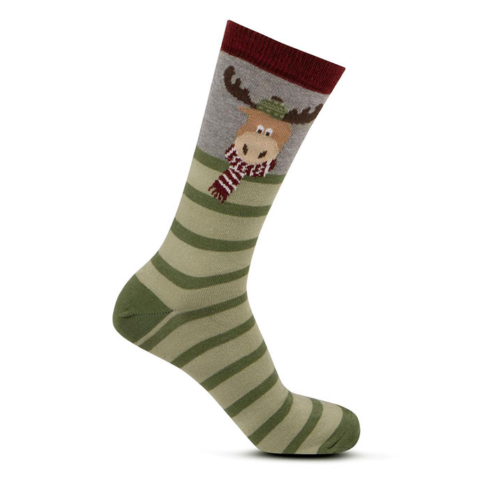 totes Mens Novelty Ankle Socks Moose Extra Image 3
